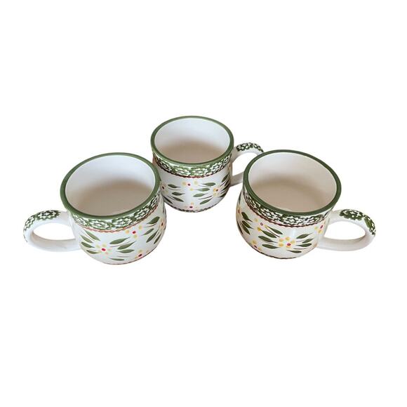 Set of 3 Temp-tations Old World Green 12 oz Mugs - Picture 12 of 12